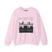 Mchezo Wa Town Crewneck Sweatshirt - Urban Skyline Graphic