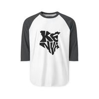 Kenya Map Raglan Shirt - Bold Typographic Kenya Baseball Tee