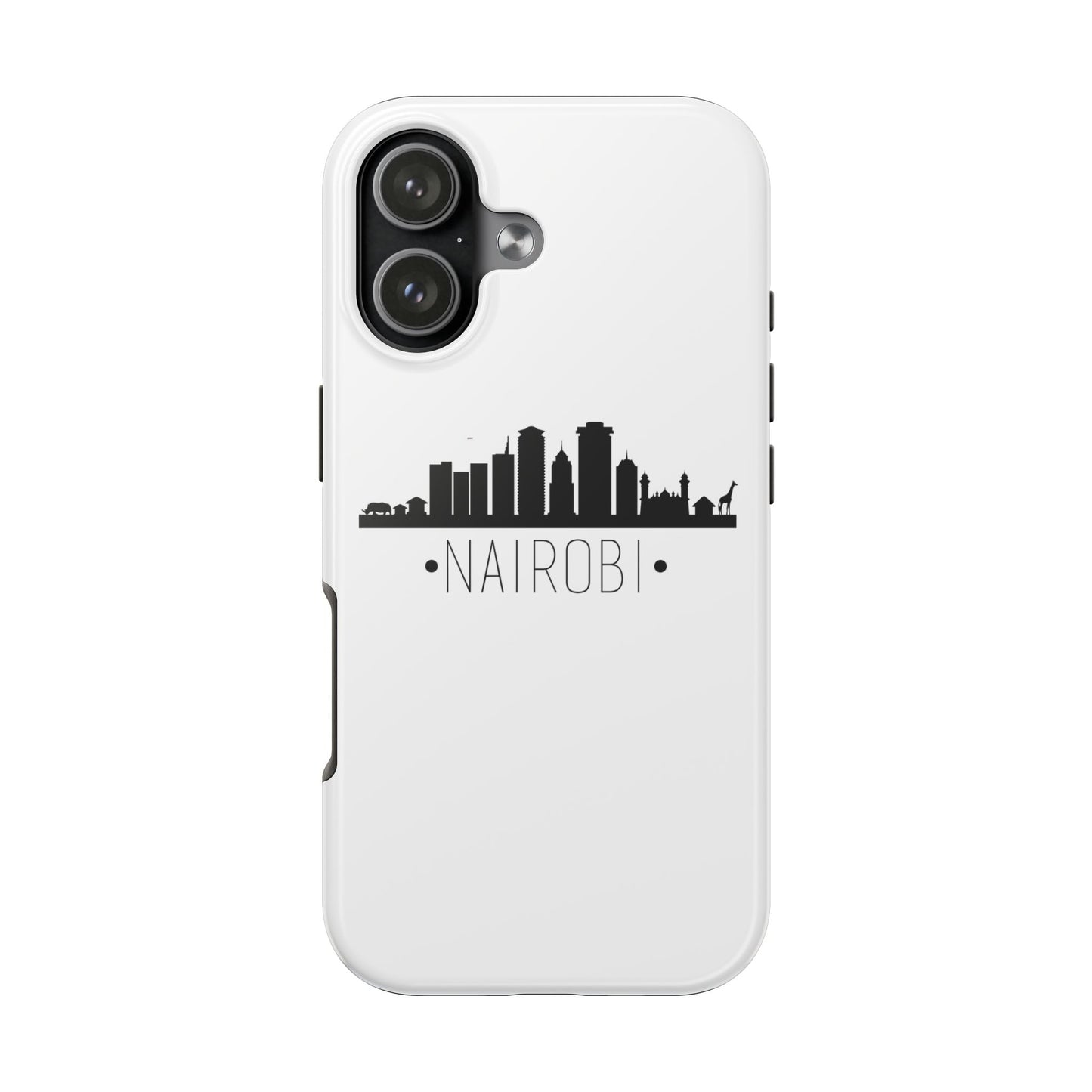 Nairobi Skyline Tough Phone Case — Minimal City Silhouette Protective Cover