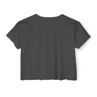 Mindset Crop Top — Vertical Bold Typography Women's Festival Tee
