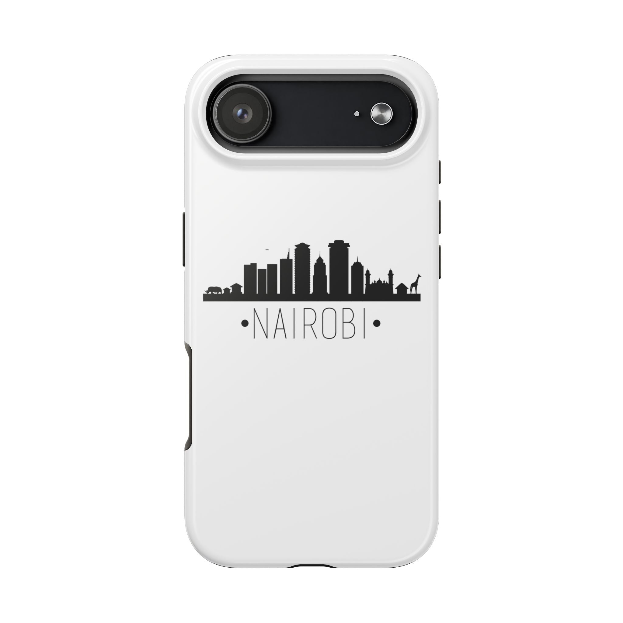 Nairobi Skyline Tough Phone Case — Minimal City Silhouette Protective Cover