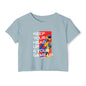 Festival Crop Top — "Keep Your Head Up & Your Game Up" Motivational Graphic