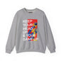 Inspirational Crewneck Sweatshirt — "KEEP YOUR HEAD UP & YOUR GAME UP" Motivational Graphic