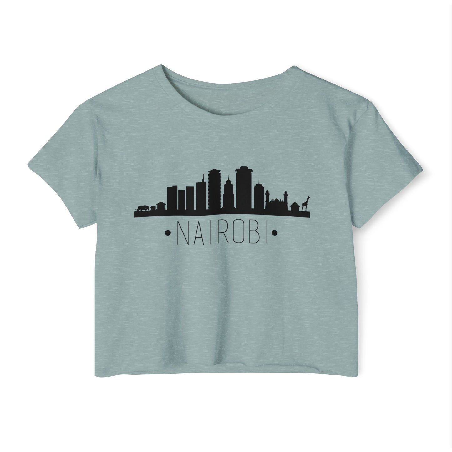 Nairobi Skyline Crop Top — Women's City Skyline Tee
