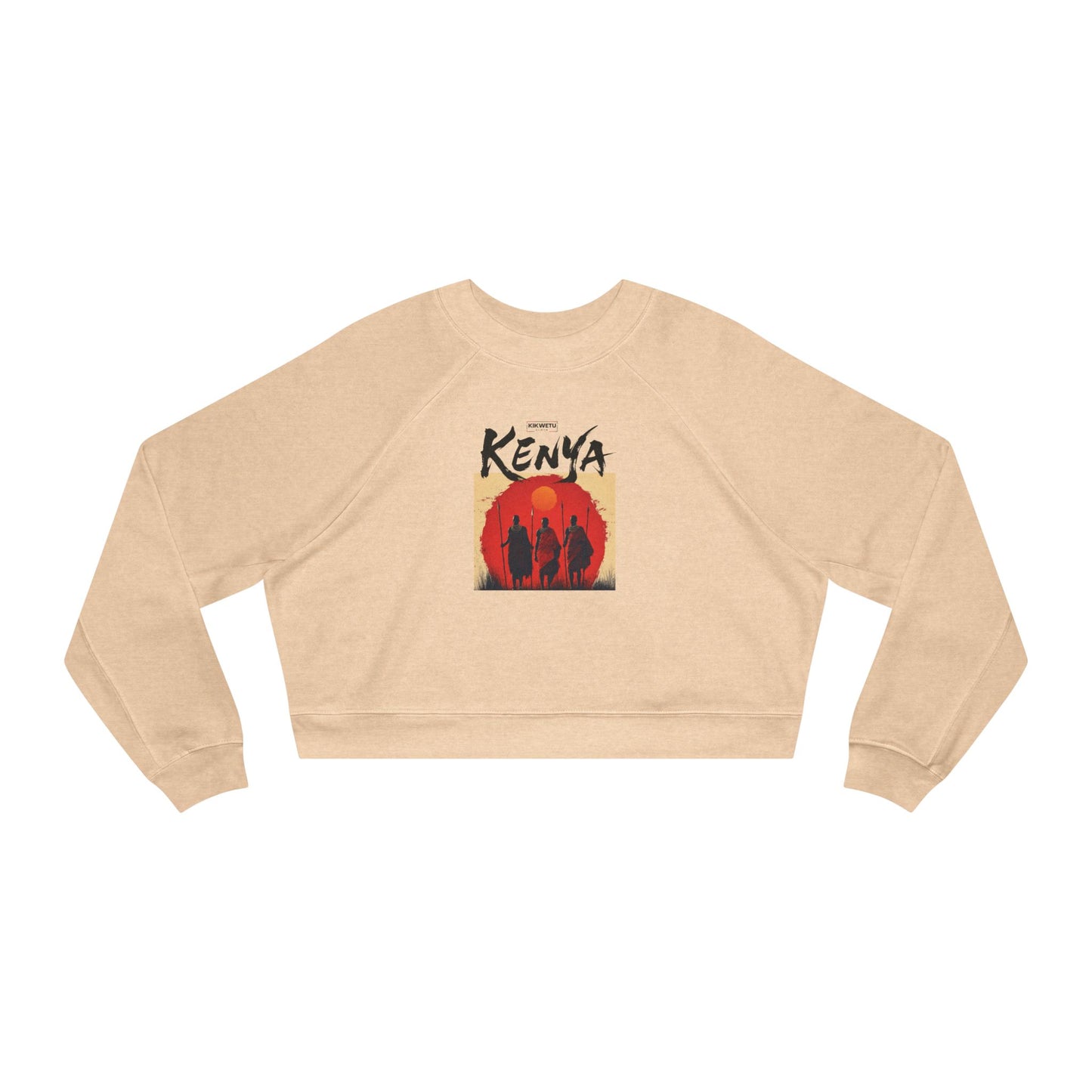 Kenya Sunset Crop Sweatshirt — Women's Cropped Pullover