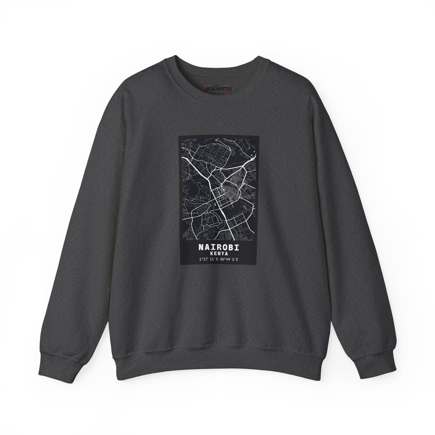 Nairobi city map Unisex Heavy Blend™ Crewneck Sweatshirt