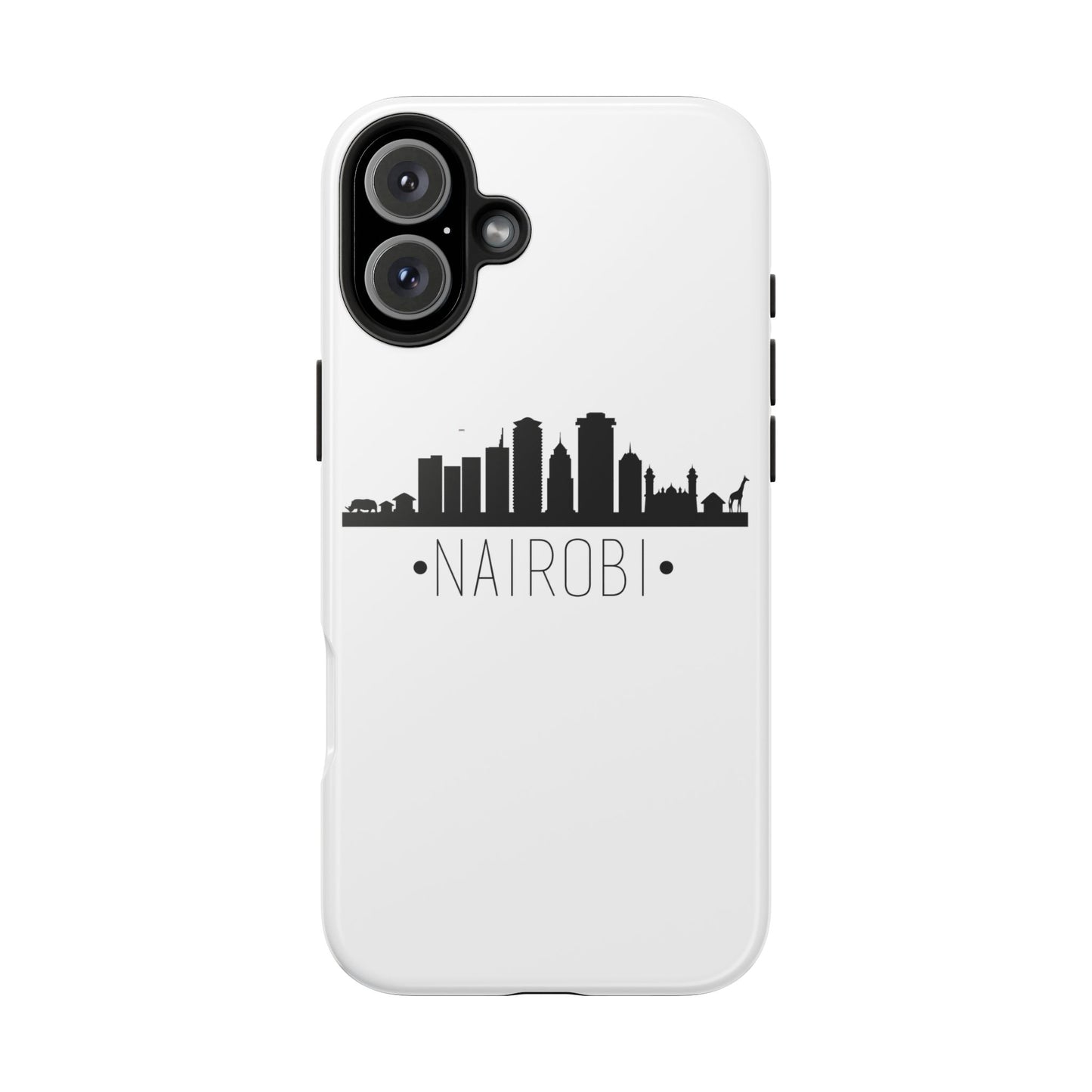 Nairobi Skyline Tough Phone Case — Minimal City Silhouette Protective Cover