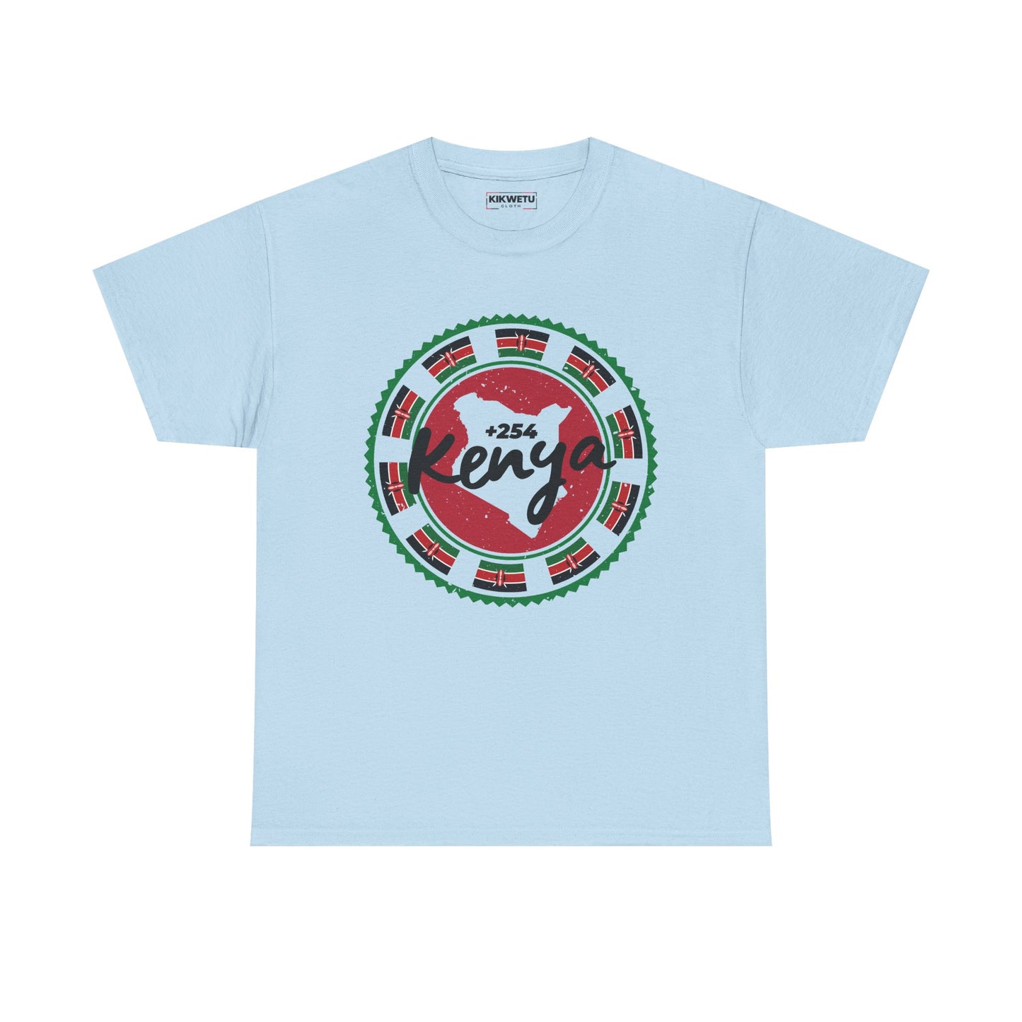 Kenya 254 Circle Graphic Tee — Kenyan Flag Emblem T-Shirt