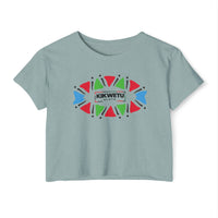Festival Crop Top — Kikwetu Colorful Tribal Logo Women's Crop Tee