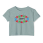 Festival Crop Top — Kikwetu Colorful Tribal Logo Women's Crop Tee