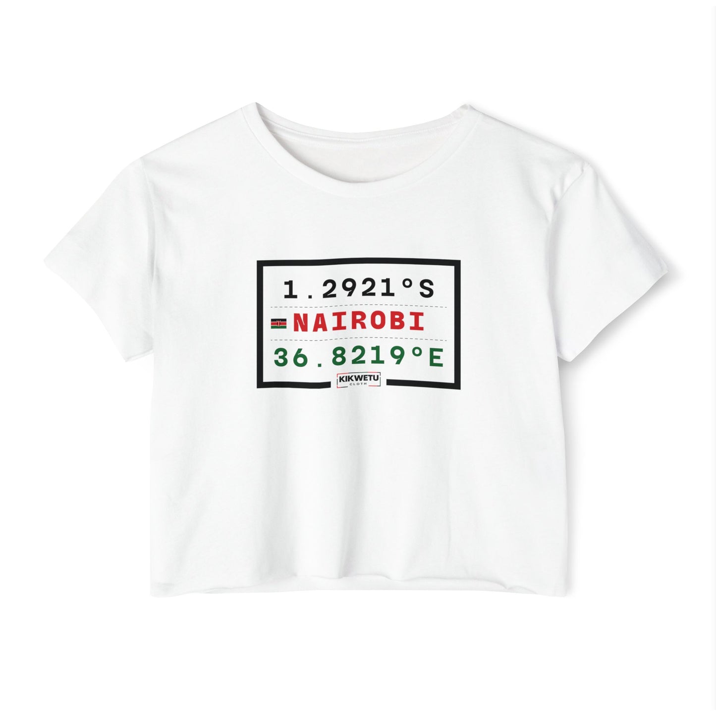 Nairobi Coordinates Crop Top — Women’s Festival Tee
