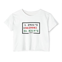 Nairobi Coordinates Crop Top — Women’s Festival Tee