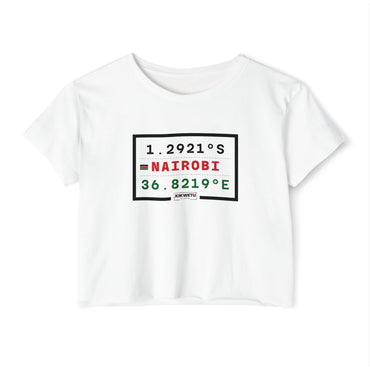 Nairobi Coordinates Crop Top — Women’s Festival Tee