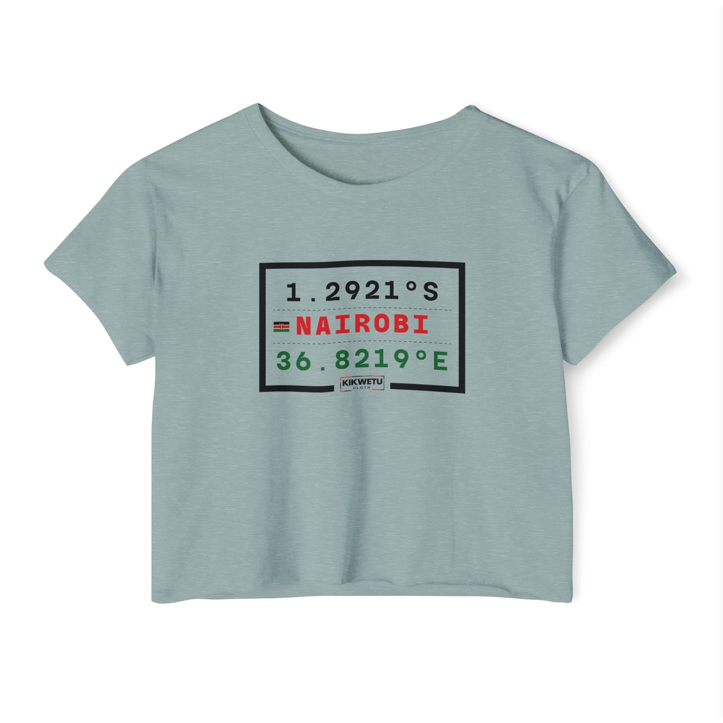 Nairobi Coordinates Crop Top — Women’s Festival Tee
