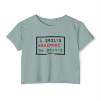 Nairobi Coordinates Crop Top — Women’s Festival Tee