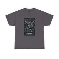 Nairobi City Map Tee — Minimalist Black & White Urban Map T-Shirt