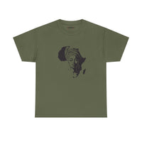 Africa Silhouette Tee with Headwrap Woman – Afrocentric Graphic T-Shirt