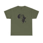 Africa Silhouette Tee with Headwrap Woman – Afrocentric Graphic T-Shirt