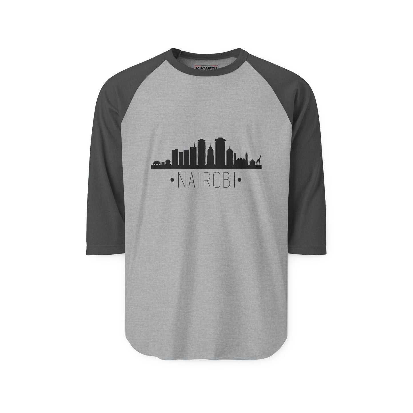 Nairobi Skyline Raglan Shirt — Cityscape Baseball Tee