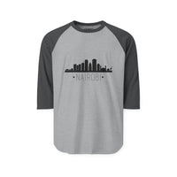 Nairobi Skyline Raglan Shirt — Cityscape Baseball Tee