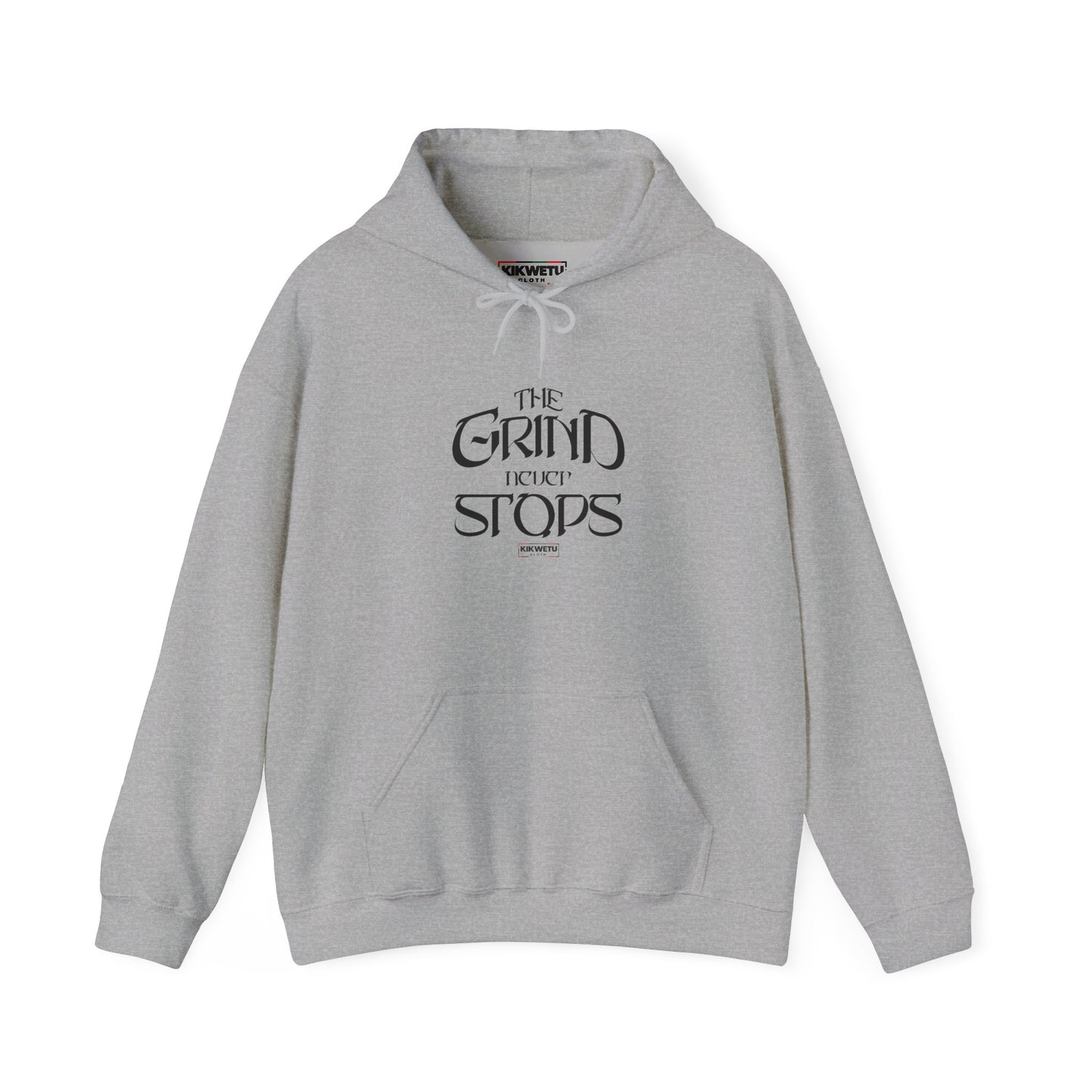 The Grind Never Stops Hoodie – Motivational Minimalist Pullover