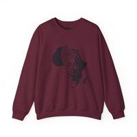 African Queen Crewneck Sweatshirt — Afrocentric Africa Silhouette Design