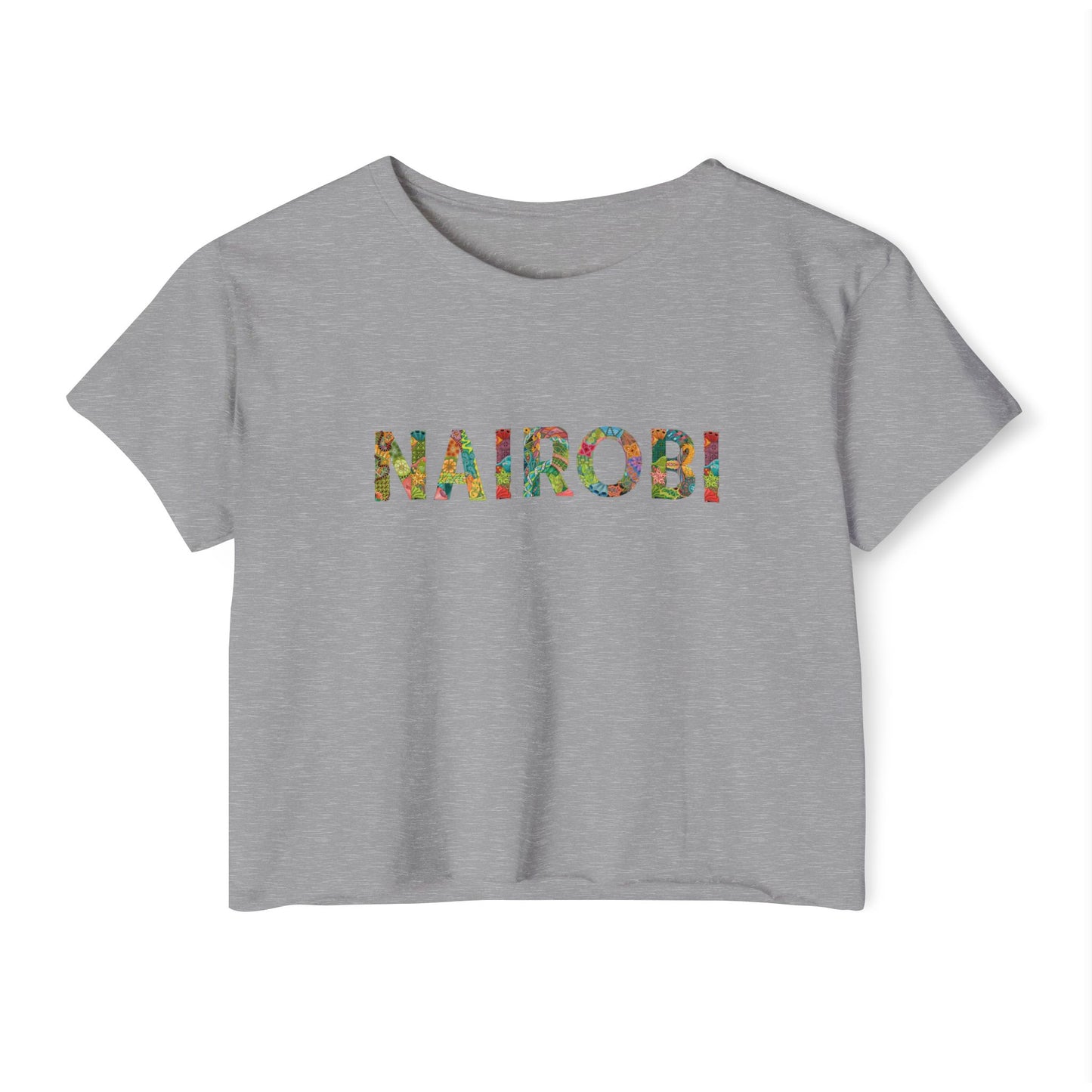 Nairobi Floral Graphic Crop Top — Women’s Festival Tee