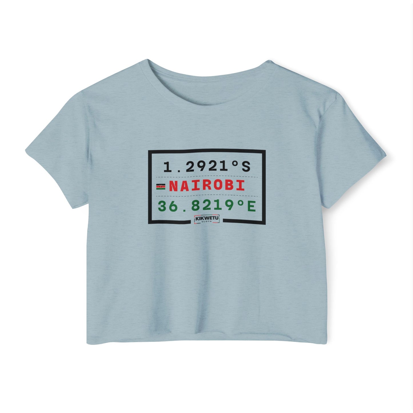 Nairobi Coordinates Crop Top — Women’s Festival Tee
