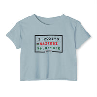 Nairobi Coordinates Crop Top — Women’s Festival Tee