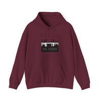 City Skyline Hoodie — 'Skate the City' Graphic Pullover