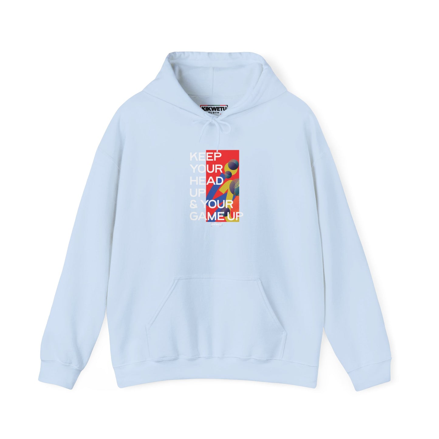 Hoodie — "Keep Your Head Up & Your Game Up" Motivational Graphic Hoodie