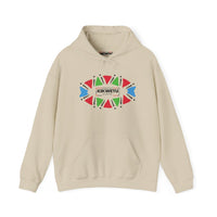 Kikuwetu Tribal Pattern Hoodie — Colorful Kenyan-Inspired Graphic Sweatshirt