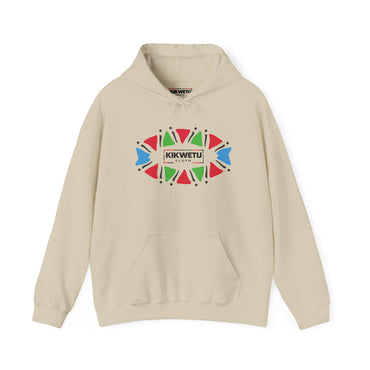 Kikuwetu Tribal Pattern Hoodie — Colorful Kenyan-Inspired Graphic Sweatshirt
