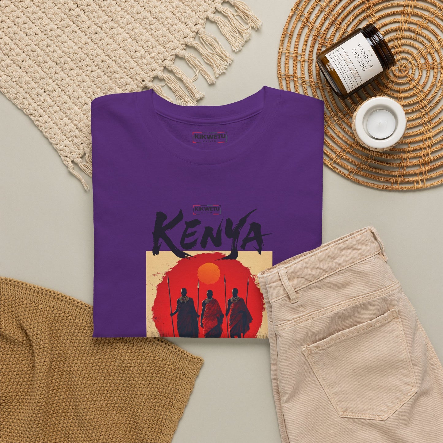 Kenya Sunset Tee — Safari Silhouette Graphic T-Shirt