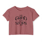 Women's Crop Top — "The Grind Never Stops" Festival Tee