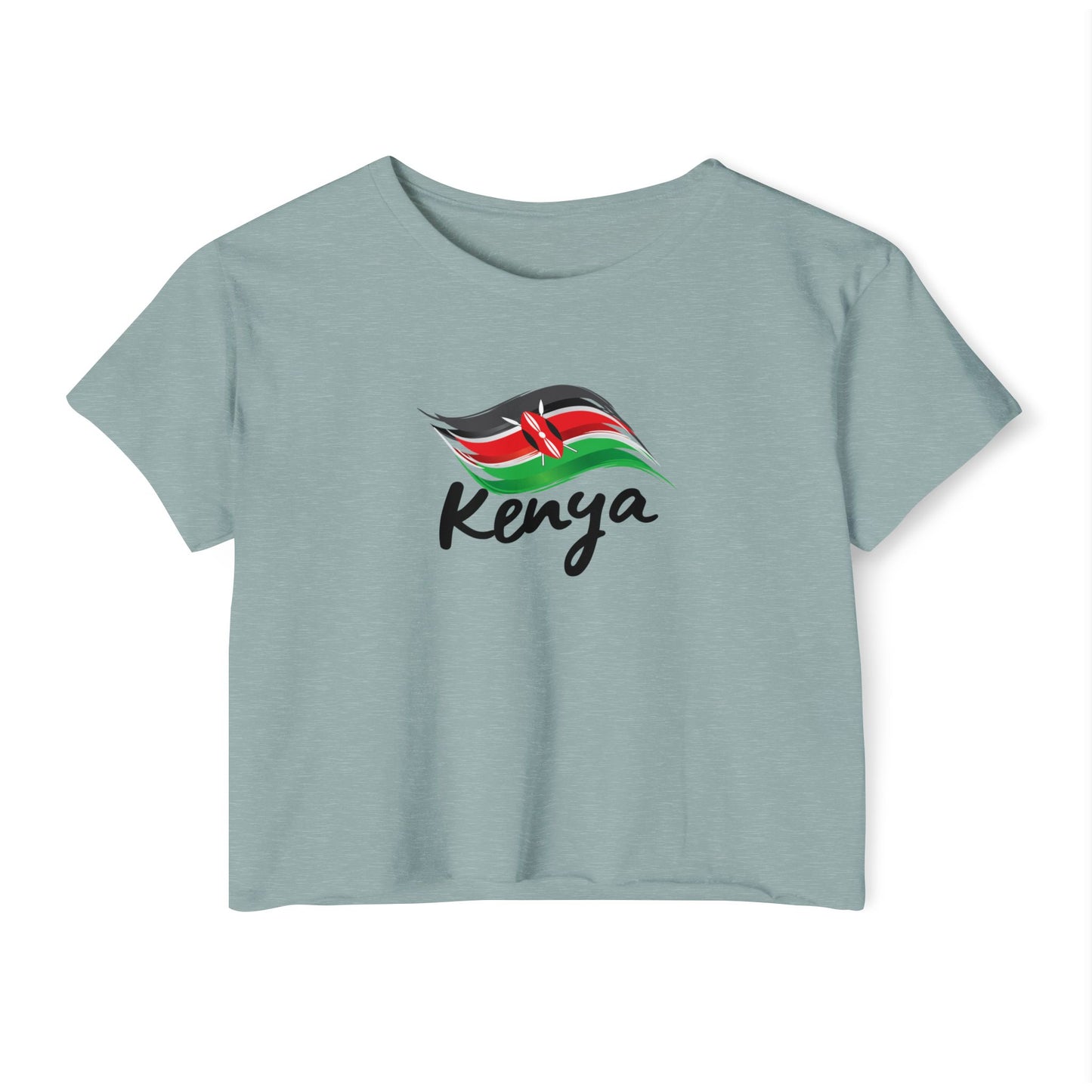 Kenya Flag Crop Top — Women's Festival Country Pride Tee