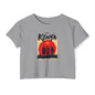 Kenya Sunset Crop Top — Tribal Silhouette Festival Tee