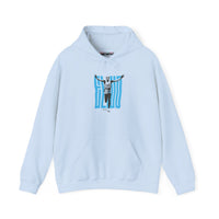 Hoodie — 'GEO' runner Graphic Hoodie with Striped Background