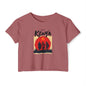 Kenya Sunset Crop Top — Tribal Silhouette Festival Tee