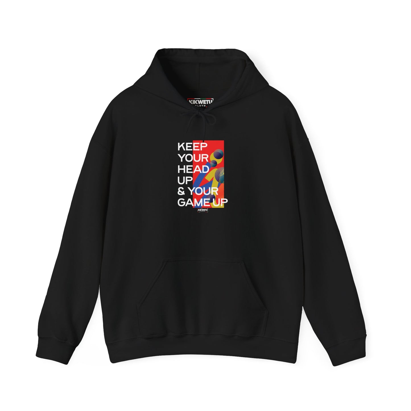 Hoodie — "Keep Your Head Up & Your Game Up" Motivational Graphic Hoodie