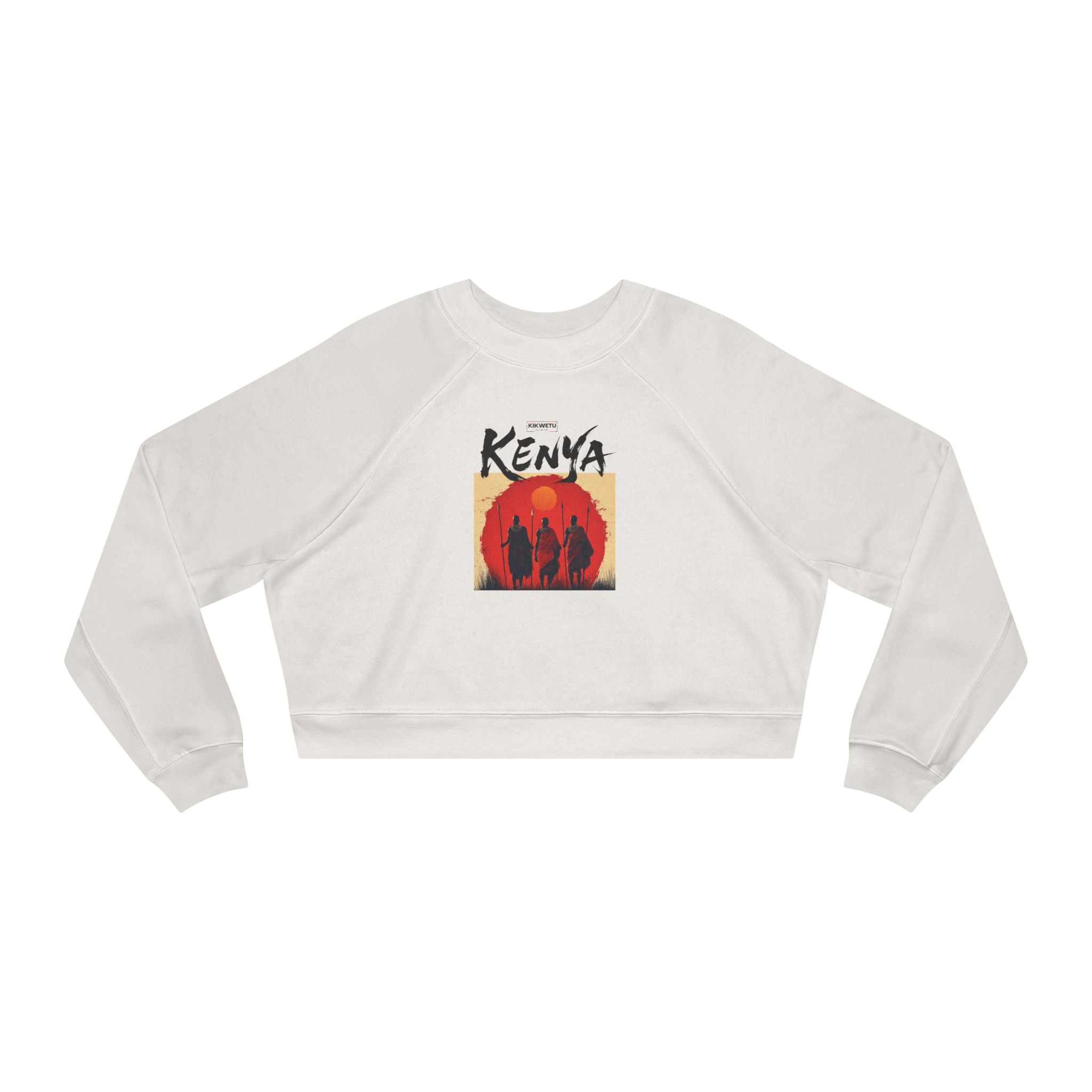 Kenya Sunset Crop Sweatshirt — Women's Cropped Pullover