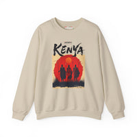 Kenya Safari Crewneck Sweatshirt — African Sunset Masai Design