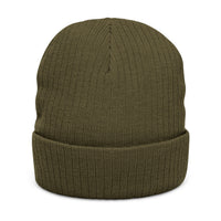 Embroidered '254' Ribbed Knit Beanie — Kenyan Flag Colors Winter Hat