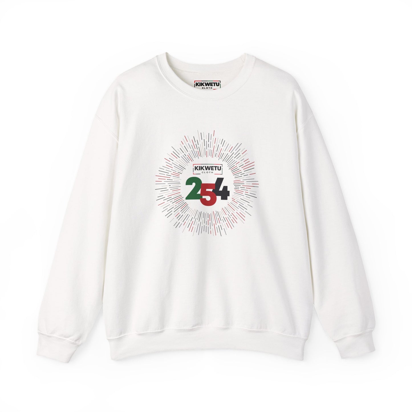 Kenya 254 Crewneck Sweatshirt — Patriotic Kenyan Flag Number Design