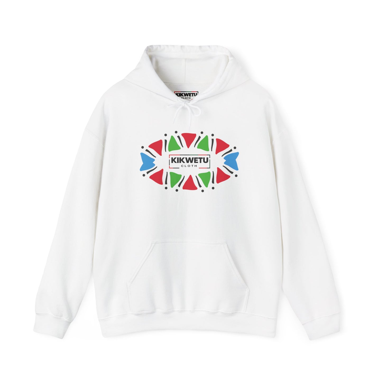 Kikuwetu Tribal Pattern Hoodie — Colorful Kenyan-Inspired Graphic Sweatshirt