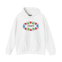 Kikuwetu Tribal Pattern Hoodie — Colorful Kenyan-Inspired Graphic Sweatshirt
