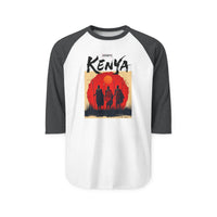 Kenya Sunset Silhouette Raglan Shirt — Maasai Warriors Travel Tee