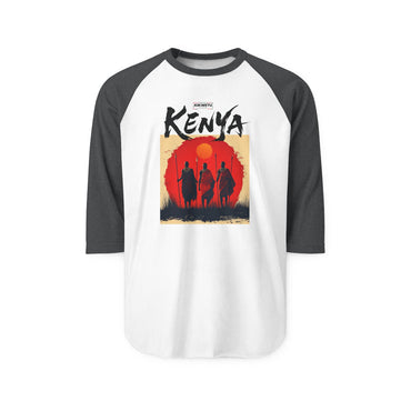 Kenya Sunset Silhouette Raglan Shirt — Maasai Warriors Travel Tee