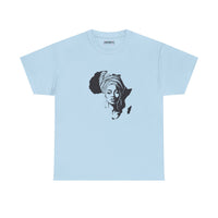 Africa Silhouette Tee with Headwrap Woman – Afrocentric Graphic T-Shirt