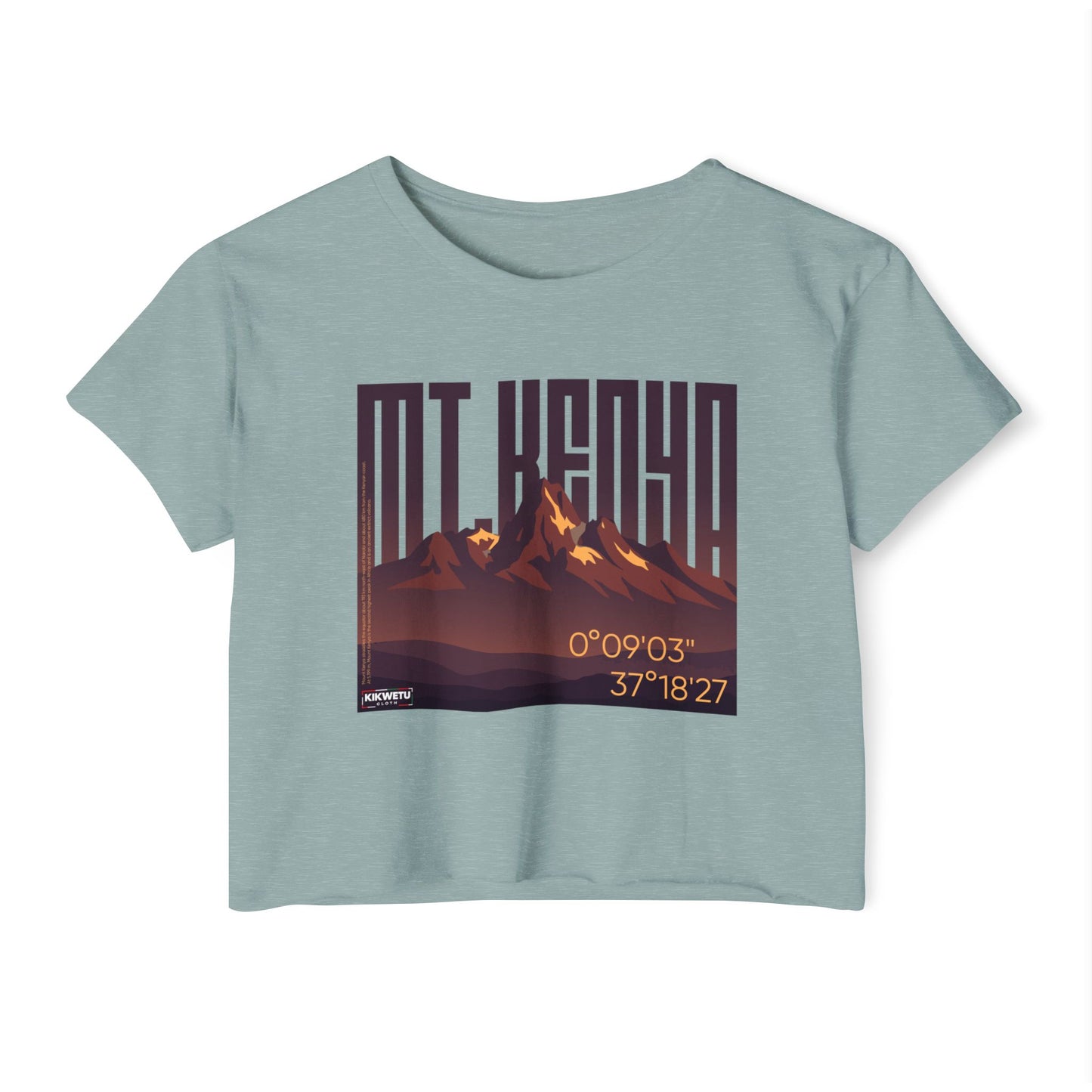 Mt. Kenya Sunrise Crop Top — Women's Festival Graphic Tee with Coordinates